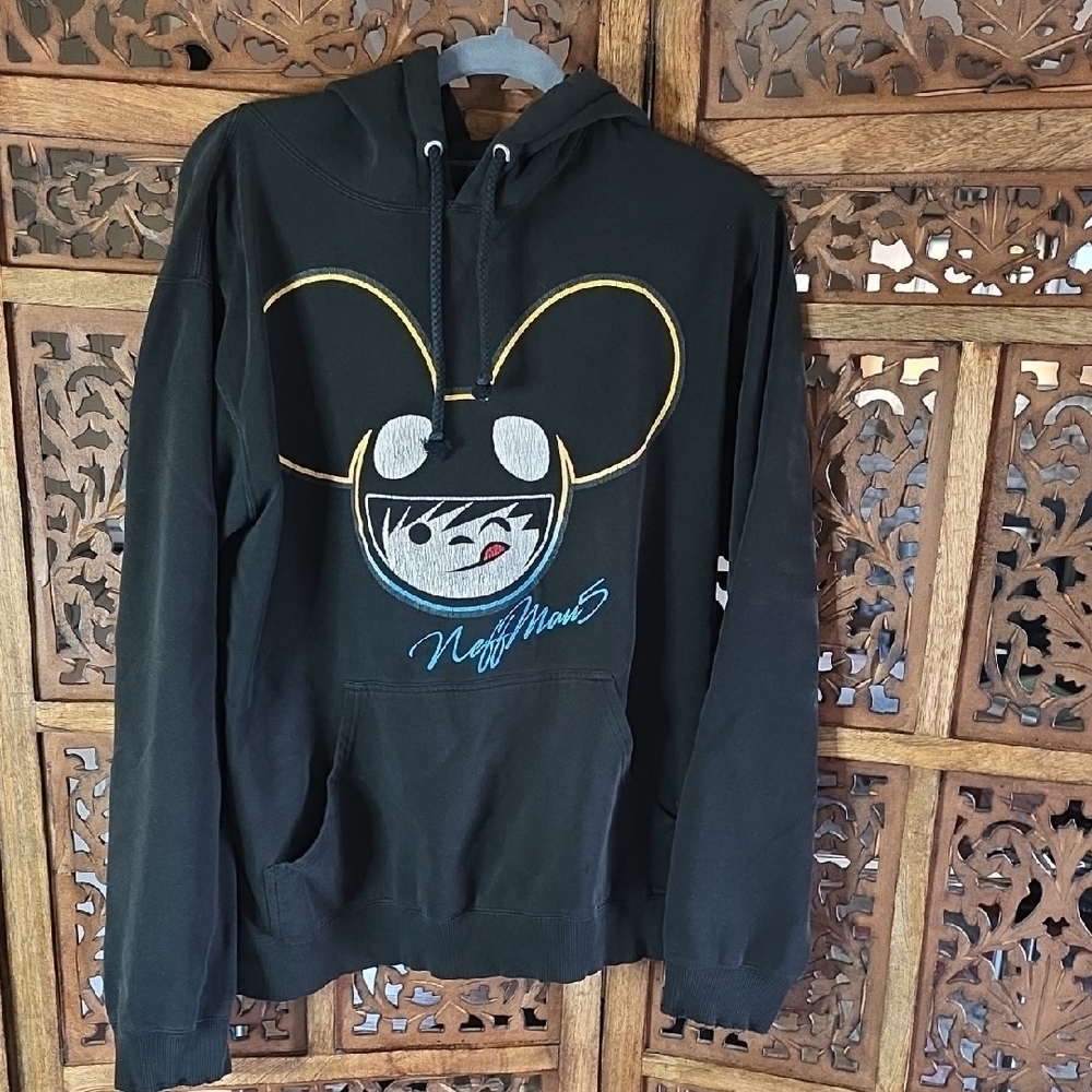 Neff Black Hoodie with Textured Design